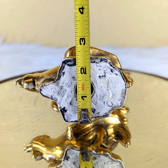 Ceramic Rooster Studio Art Vintage Gold Encrusted MCM Cir 1950's or 60's - Picture 4 of 7